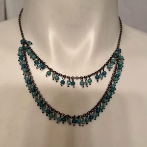Bohemian Turquoise Color Small Beads Necklace
